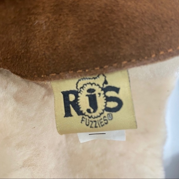 RJS Fuzzies Brown Trixie Chestnut Fold Over Boot 6 - Picture 10 of 12